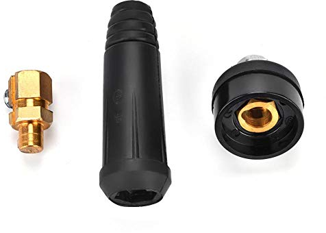 Connettore per cavo di saldatura da 1 pezzo, adattatore rapido rapido stile europeo serie DKJ(DKJ10-25-Nero)