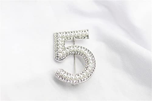 HCMA Nuovo Design Numero 5 Abbigliamento Gioielli Bulk Spilla Spilla Fatta a Mano con Perle di Sicurezza Spilla per la Competizione di Gioco