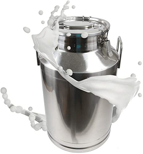 Adima Milchkanne 304 Edelstahl Milchtransportfässer Schwerlast Milchkanne Weinkübel Flasche Öleimer Teedose Mit Versiegeltem Deckel Für Flüssigkeit Fest Vorratsbehälter,50L