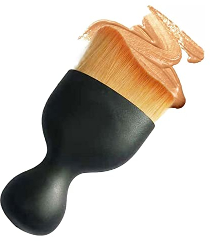 Pennello Fondotinta,Pennelli Trucco,Pennelli Make Up Contouring Professionali, Pennello per fondotinta per viso curvo con copertura, Per Miscelare Liquidi, Crema o Cosmetici in Polvere Impeccabili