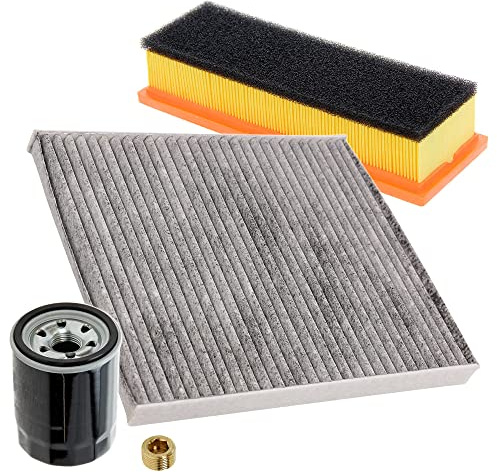 ATEC Germany Inspektionspaket Filterset mit 1x Ölfilter, 1x Luftfilter, 1x | Kompatibel mit: FIAT 500, 500 C, PANDA, FORD KA