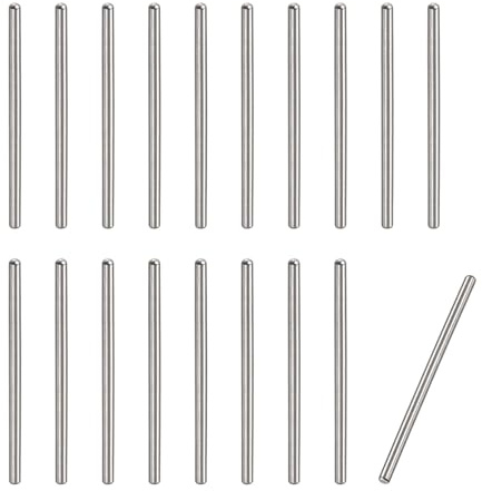 sourcing map 20 Stück Zylinderstifte 1x20mm Passstifte 304 Edelstahl Rundkopf Flachbefestigungselemente