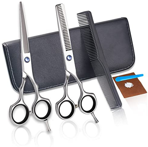 AIRLUS Friseurscheren Haarschere Haarschneideschere Edelstahl Friseurschere Schneideschere und Effilierschere Haar Effilierschere Professionelles Haarschneidescheren Set