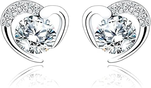 Ohrstecker Silber 925 Klein Ohrringe für Damen | Sterling Silber Ohrstecker Set mit Zirkonia für Mädchen Geschenke