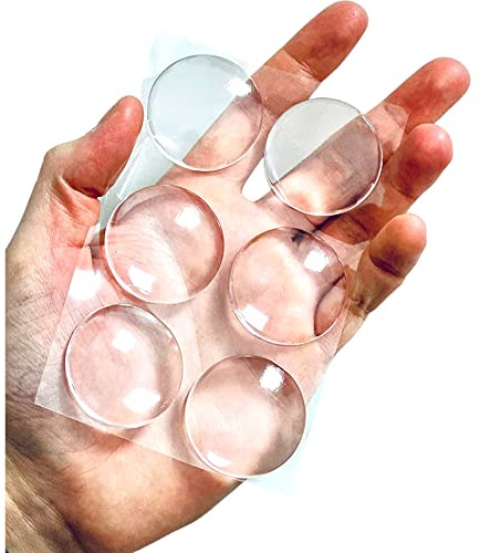 B&N_GbR Gumminoppen Puffer selbstklebend Stopper, Silikon Gummipuffer für Türklinken/Möbel, Ø 4cm, Türstopper Klinke transparent, Anti Rutsch Pad Noppen