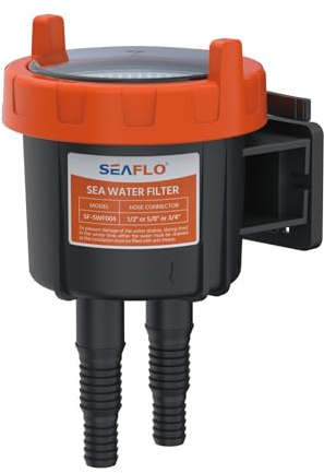 LIGHTEU®, Crépine d'admission d'eau de refroidissement Seaflo pour eau de mer, marine et bateau - Convient aux tuyaux de 1/2 , 5/8, 3/4 SF-SWF004