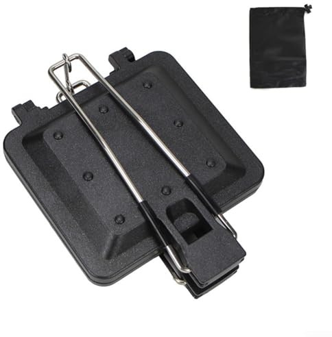 Portable Folding Sandwich Grill Portable Folding Pan Camping Grill Non-stick Breakfast Sandwiches Maker Flat Pan For Outdoor, Kitchen