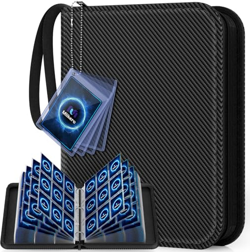 720 Pockets Trading Card Binder, 9 Pockets Card Albums with Sleeves Card Organiser Card Folder Fit for Football Baseball Sports Cards MTG and TCG Cards