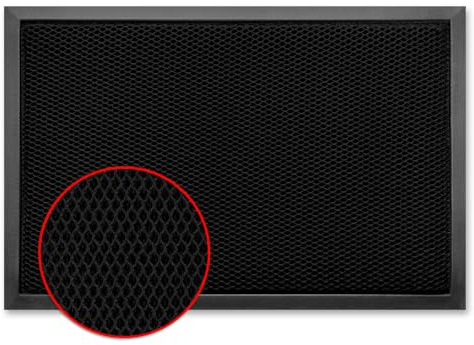 Floordirekt Schmutzfangmatte Imperial 1000 - Fußmatte mit innovativem 3D-Netz - rutschfeste Türmatte für Eingangsbereich - Fußabtreter, Sauberlaufmatte, Türvorleger (Schwarz, 90 x 150 cm)