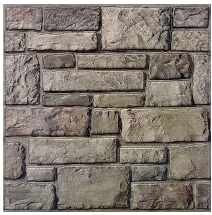 Commomy 3D Faux Stone Panels Peel and Stick -10 pcs 11.8 x 11.8 Printable Faux Stone Wallpaper Tiles Self-Adhesive Wall Tile for Interior Decor, RV, Kitchen, Bathroom, Living Room, Bedroom