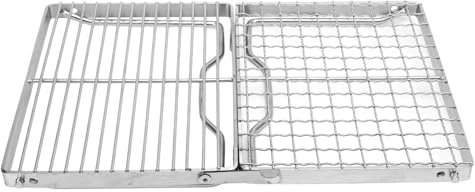 Alomejor Campinggrill Im Freien, Tragbarer Campinggrill, 304 Edelstahl Grill mit Aufbewahrungstasche f¨¹r Outdoor -Aktivit?ten