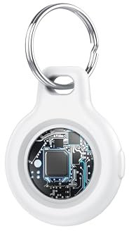 Air Tracker Tag,Schlüsselfinde Kompatibel mit Apple Wo ist? APP (iOS NUR,Android Not Supported),100dB Ton, Bluetooth Tracker für Gepäck/Taschen/Koffer,Item Finder Austauschbare Batterien-Weiß (1 Pack)