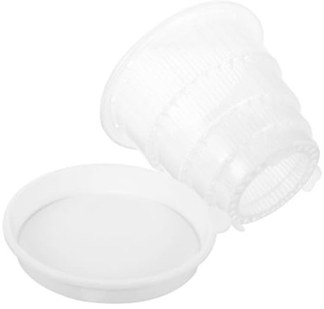 TOYANDONA Maceta Transparente para Orquídeas con Maceta Ranurada y Platillo Ligera y Duradera para Planta Jardín o Interior Reutilizable De PP Respirable con Bandeja Integrada