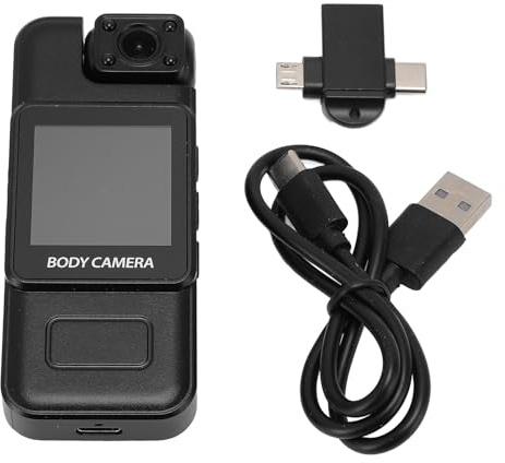 BONKZEBU Video Registratore di Telecamere Mini Body, Registrazione Mini Body 4K Ultra Ad Alta Definizione, Camera da 1080p a. 1080p a 180 °, per Ciclismo Sportivo