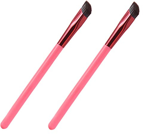 Healvian 2pièces Pinceau Sourcils Biseauté Maquillage Yeux Blush Professionnel Femme Fille