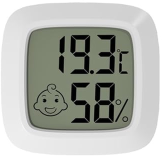 ZGJIAJU Mini Thermomètre Numérique LCD Hygromètre Intérieur Température Électronique Hygromètre Capteur Mètre Thermomètre Domestique Mesures PréCises(D-White)