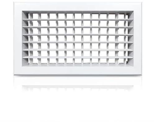 Griglia Aerazione Rettangolare, Exhaust Vent Cover, Griglia Di Azionamento Bianco Doghe Orizzontali Mobili Per Aria Condizionata Uscita Aria Orientabile (500x150)(800 * 200)