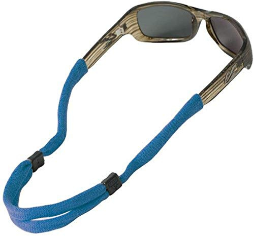 Chums Verstellbarer Brillenhalter ohne Schwanz | Flacher Riemen, nicht sperrig unter Helmen und Hüten, leichter Stoff für Klettern, Wandern, Dirt-Biking, Rafting und mehr