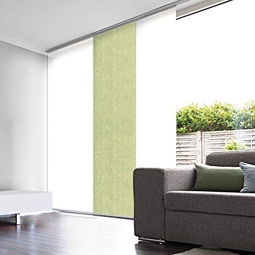 MADECOSTORE Panneau Japonais Tamisant Paille Tissée - Vert fougère - L45 x H260cm