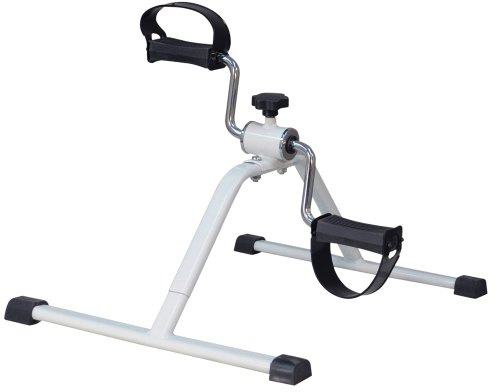 Aidapt Folding Portable Low Joint impact Fitness Rehabilitation Pedal Cycle Exerciser with variable Resistance for Leg and Arm Exercises, White