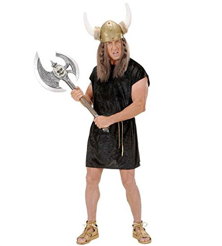 NET TOYS Tête de Mort Hache à Double Tranchant Hache de bourreau Arme Moyen-Âge Hache de Combat Hache de Viking bourreau Guerrier Accessoire déguisement LARP Jeu de rôles