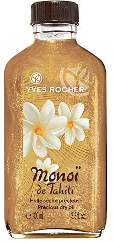Monoi de Tahiti de Yves Rocher (100 ml): aceite corporal brillante con el aroma único de la flor de tiaré, con componentes de origen vegetal
