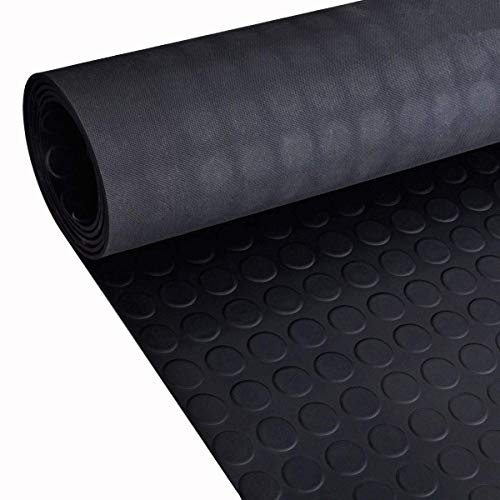 6m x 1m | Coin Rubber Garage Flooring Matting | 3mm Thick Floor Roll