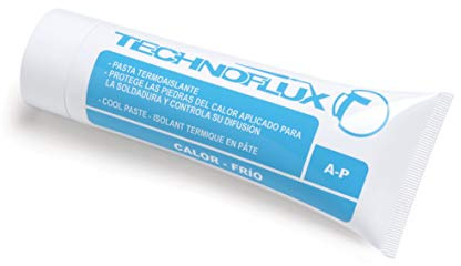 Technoflux Cool-Paste – Zum ABDECKEN von Edelsteinen, Metallen, Chrom, Glas, Plastik, Holz, Lack und Textilwaren beim LÖTEN – Wirksame Hitzedämmung 120 Gramm