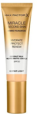 Max Factor Miracle Second Skin Foundation LSF 20 - Farbe 02 Fair Light, 30 ml