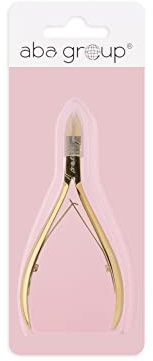 Aba Group Podologische Nagelzange, Zwei-Feder-Zange - gold, 10,5cm (1097), einfache eingewachsene Nagelzange, Maniküre-Tools, Pediküre-Werkzeuge