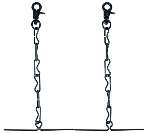 MELOTOUGH Tape Thong for Tool Belt Waist Electricians Tape Holder Chain with Keyring and trigger snap hook Black Plating 2 pack