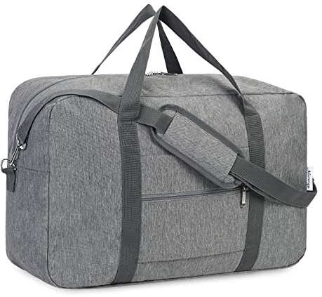 für Reisetasche Handgepäck Easyjet Handgepäck 45x36x20 Handgepäck Tasche für Flugzeug Faltbare Reisetasche Weekender Damen und Herren 30L (Grau)