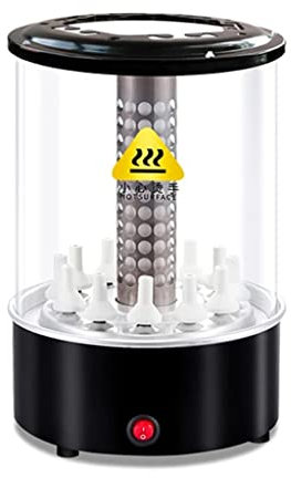 Samnuerly Barbacoa eléctrica Kebab Grill Machine Barbacoa giratoria automática Horno sin Humo Asador Asado Cordero doméstico Brochetas Estufa de calefacción (Color : Black) (Black)