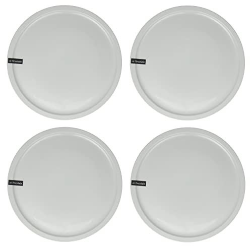 AR Porcelain Lot de 4 assiettes à pizza en porcelaine Ø 30 cm – Antichoc – Facile d'entretien