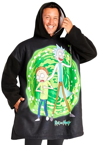 RICK AND MORTY Sudadera Manta Con Capucha, Manta Polar Hombre - Regalos Navidad - Batamanta
