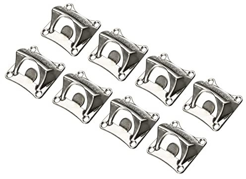 sourcing map 8pcs Wall Mounted Bottle Opener, 2.5 x 2.2 Cast Iron Wall Mount Beer Bottle Opener Kitchen Bars Tools for Bartender or Home Use, Silver