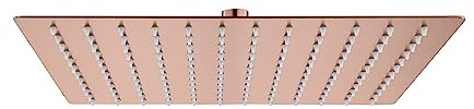 Aloni Regendusche Kopfbrause Quadrat Kupfer gebürstet 30 x 30 cm
