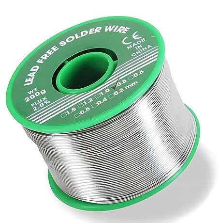 Étain à souder 0,8 mm, 200 g fil à souder électronique sans plomb avec noyau de colophane, fil de soudure pour la réparation et le bricolage de composants électroniques électriques de soudage
