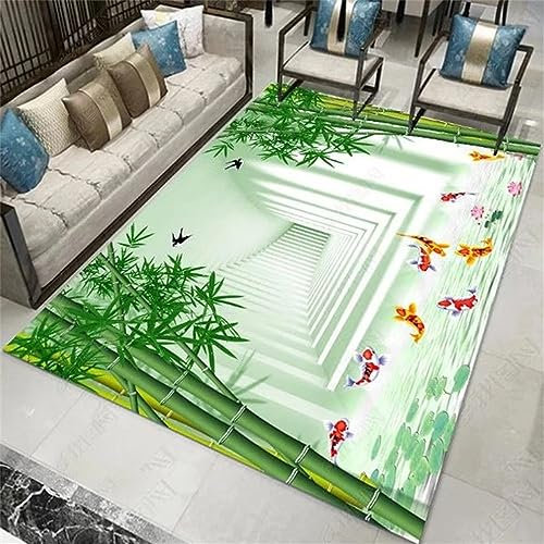 RUGMRZ Slip Stop Teppich Wohnzimmer Tiere sind einfach und modern teppichläufer Flur grün Teppich Badezimmer Auslegware Kinderzimmer Slip Stop Teppich badteppich130x200CM