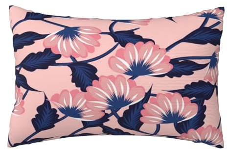 Kissenbezug 50x70 cm 2er Set Herbst Deko Kissen Rosa, Botanisch Kissenbezug, Rechteckig Kissenbezüge, Weicher Sofakissen, Kissenhülle Herbst, Zier Kissen Aesthetic, Couch Deko Schlafzimme Gifts,J597