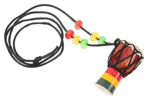 AOKWAWALIY Djembe-Trommel-Halsketten Instrumenten-Halsketten Mini-Anhänger Afrikanische Trommel Afrikanische -en Hand-en Klassisches