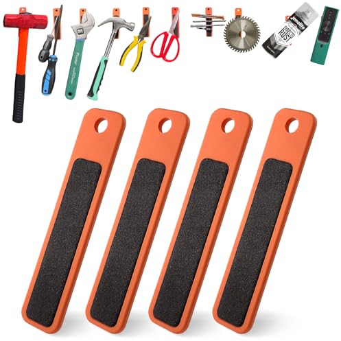 sciuU Magneti Forti Flessibili [4 pezzi] - Barre Magnetiche Sottili in Neodimio- Potente Porta Utensili Supporto Magnetico per Pannelli Porta Attrezzi Lavagne Casa Veicolo Garage Officina Ufficio