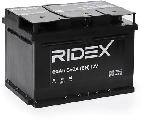 RIDEX 1S0055 Autobatterie 60Ah 540A 12V Starterbatterie B13 DIN/ISO LB2 ersetzt Batterie 55Ah 53Ah