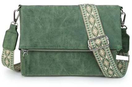 Gladdon Umhängetasche damen,Schultertasche mit Reißverschluss, Crossbody Tasche, Leder Handtasche Klein, Daypack……