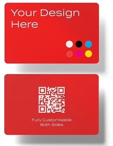 Individuelle digitale NFC-Visitenkarte aus PVC – Teilen Sie Ihre Kontaktinformationen, Social-Media-Links und mehr mit nur einem Fingertipp – vollständig anpassbar (rot)