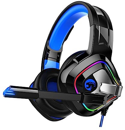 DOITOOL Cuffie Flash - Suono Surround 4d Padiglioni Auricolari Girevoli Di 90 Gradi Statiche Ideali Per Giochi E Intrattenimento