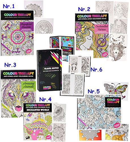 alles-meine.de GmbH 1 Stück A4 - großes Malbuch - Colour Therapy - Tiere & Tierwelt - 64 Seiten - Tattoo Dot Style - Anti Streß - für Erwachsene & Kinder - Buch zur Entspan..