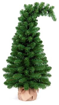 Weihnachtsbaum künstliche grüne Tanne Troll 90 cm im Topf