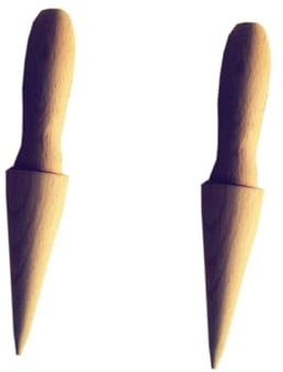 UTHCLO 2 Piezas herramienta para hacer conos de helado mini gofrera molde para cannoli anillos de mousse soporte de cono de helado obleas molde de cono rodillo de cono de waffle Bambú