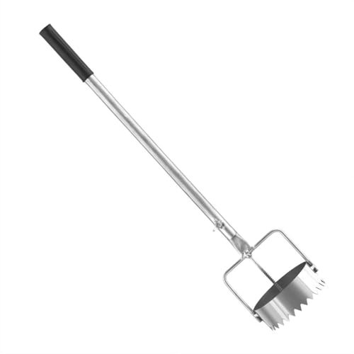 Fioriera per bulbi aggiornata con manico lungo per scavare, per rimuovere le zolle, manico retrattile, regolabile, fori di scavo per serra, giardino, prato, tagliaerba (diametro 10 cm)